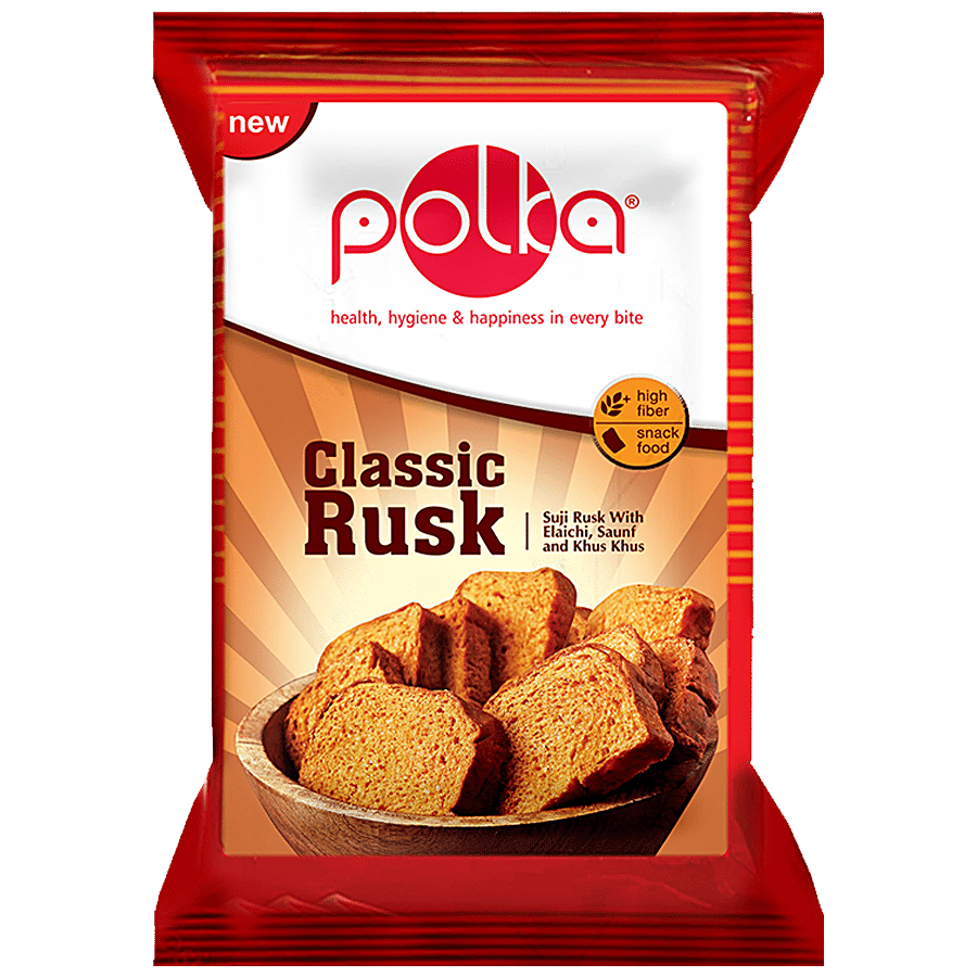 POLKA Classic Suji Rusk - With Elaichi