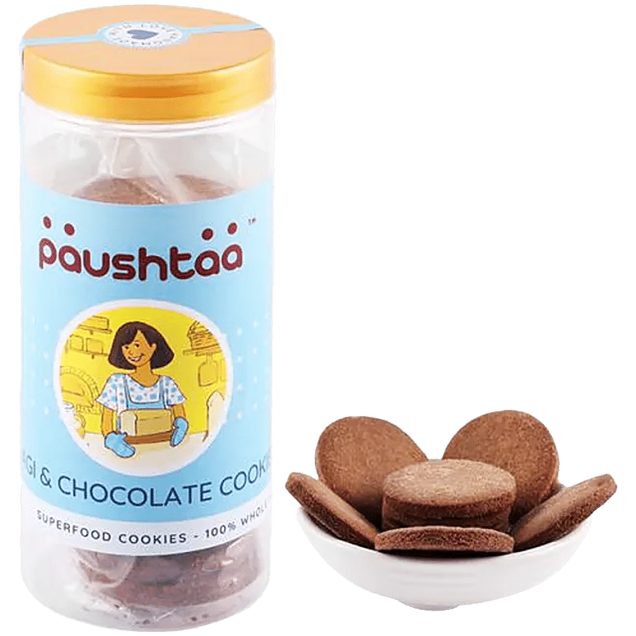 Paushtaa Ragi & Chocolate Cookies - Superfood