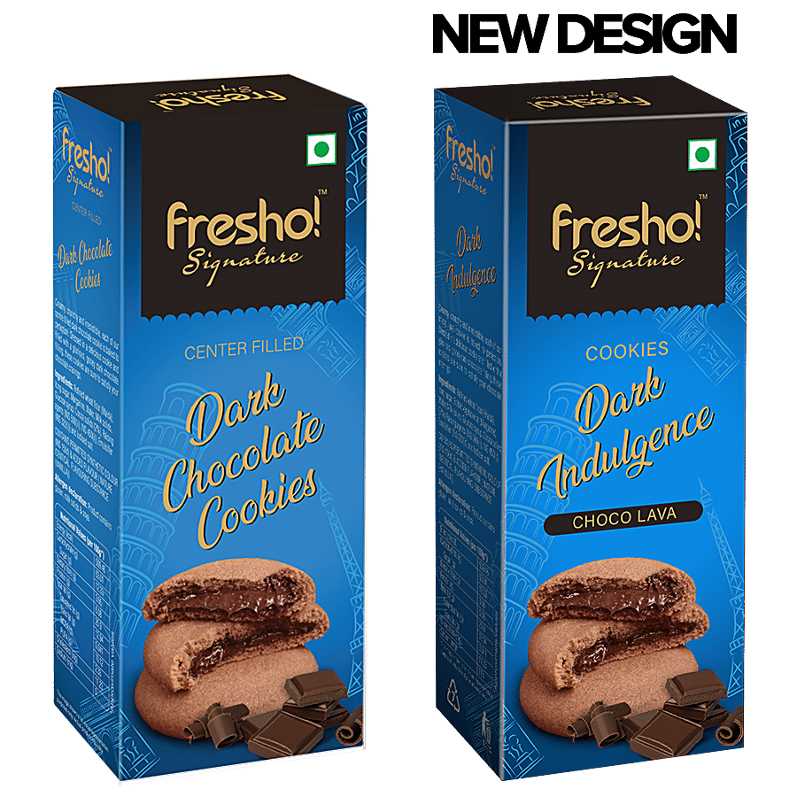 fresho! Signature Center Filled Dark Chocolate Cookies