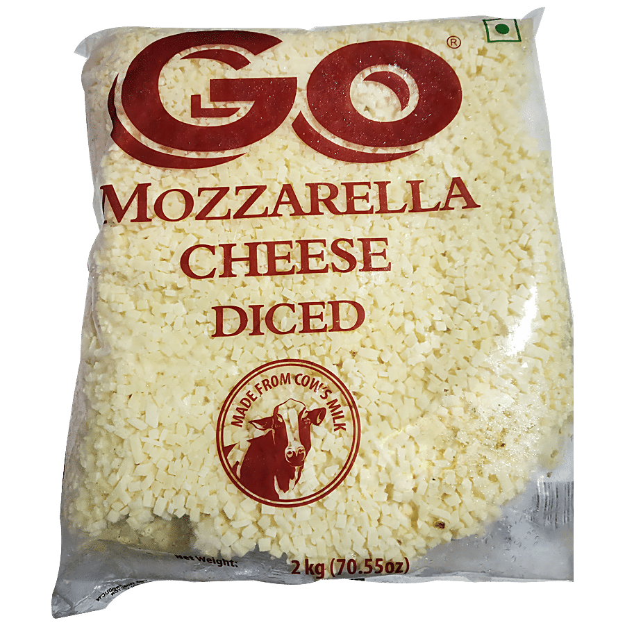 Go Mozzarella Cheese Diced - Made from Cow's Milk