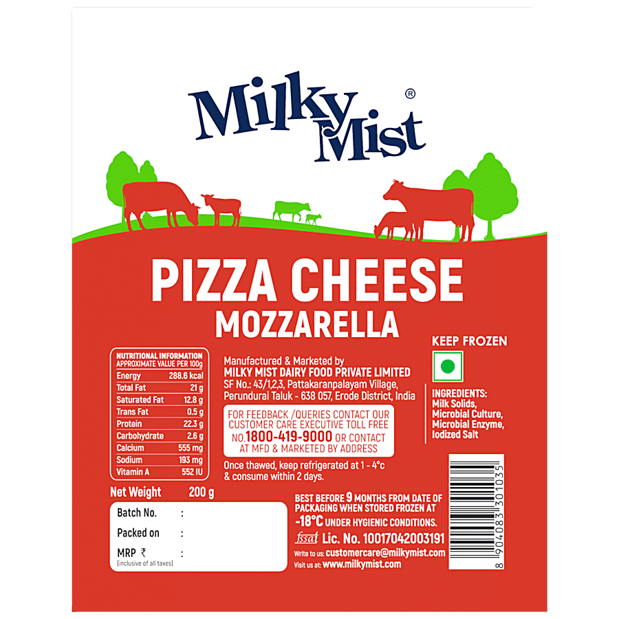 Milky Mist Mozzarella Cheese - Rich In Protein