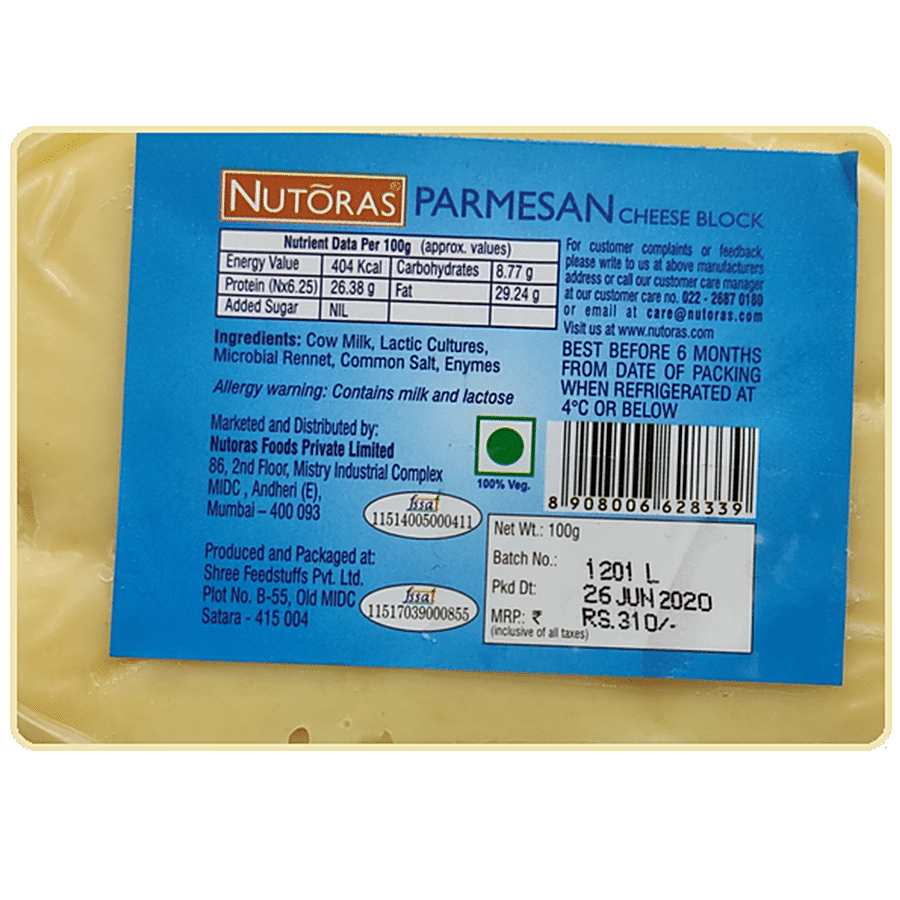 NUTORAS Parmesan Cheese Block