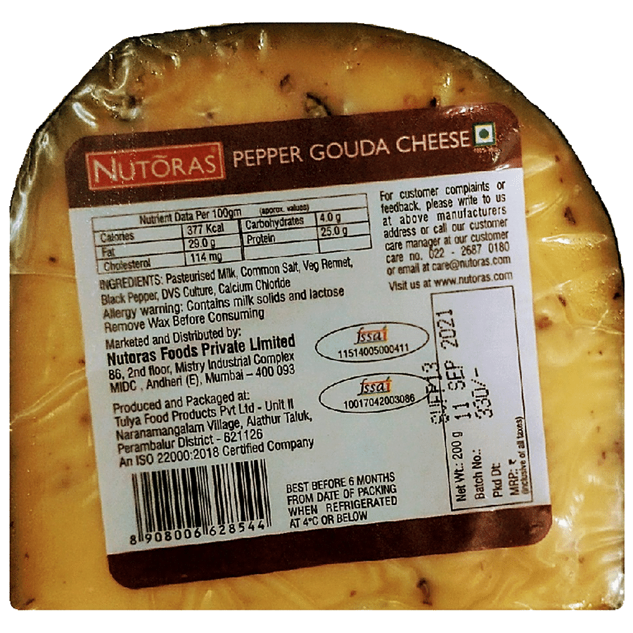 NUTORAS Pepper Gouda Cheese - Pure