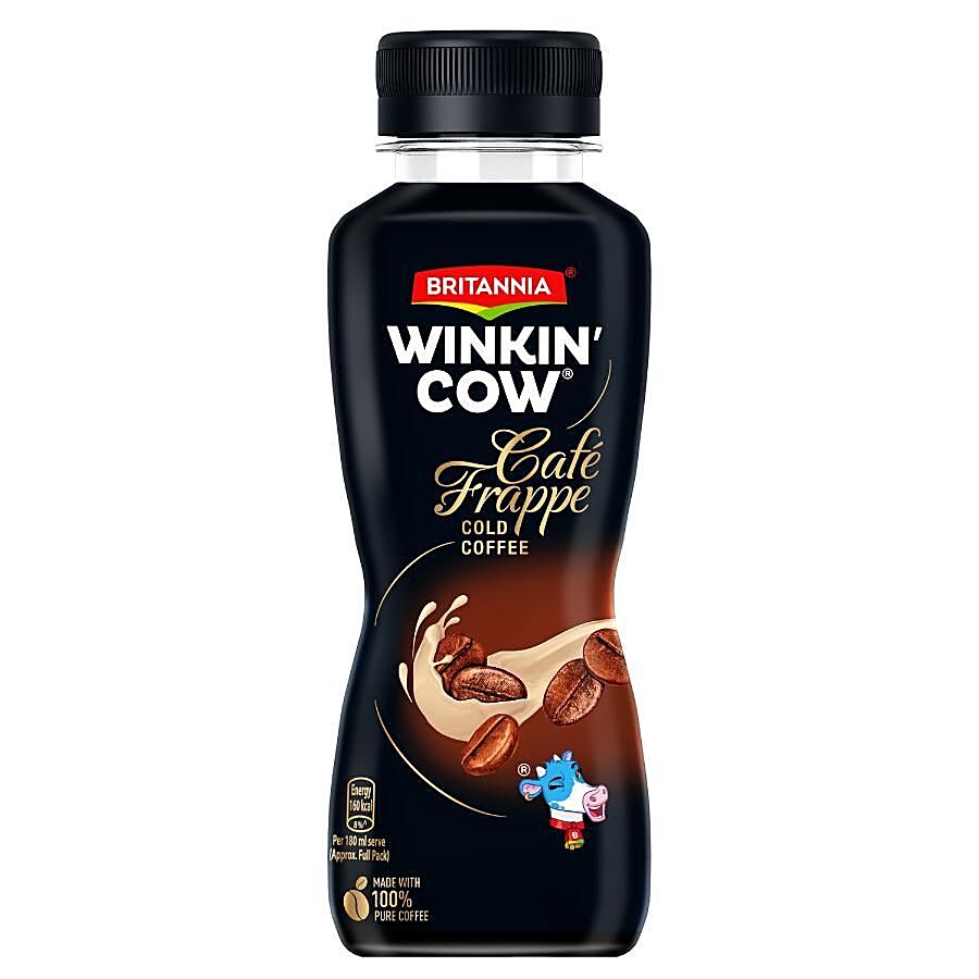 Britannia Winkin Cow Cold Coffee 180 ml + Treat Croissant - Cocoa Creme Filling 45 g