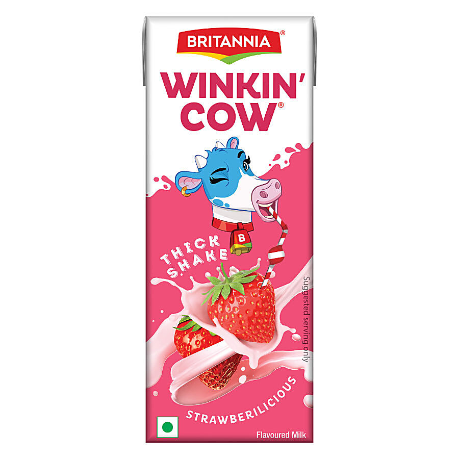 Britannia Winkin' Cow Strawbericious Thick Milkshake