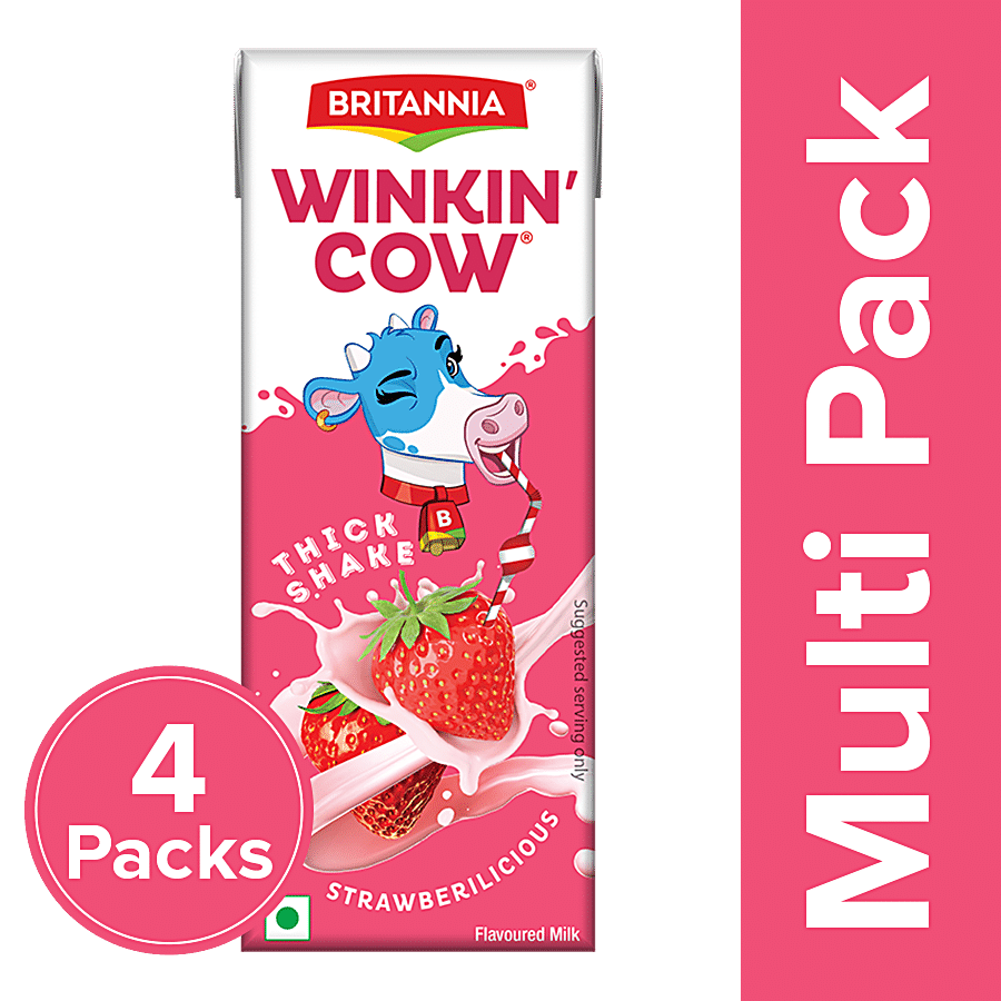 Britannia Winkin' Cow Strawbericious Thick Milkshake