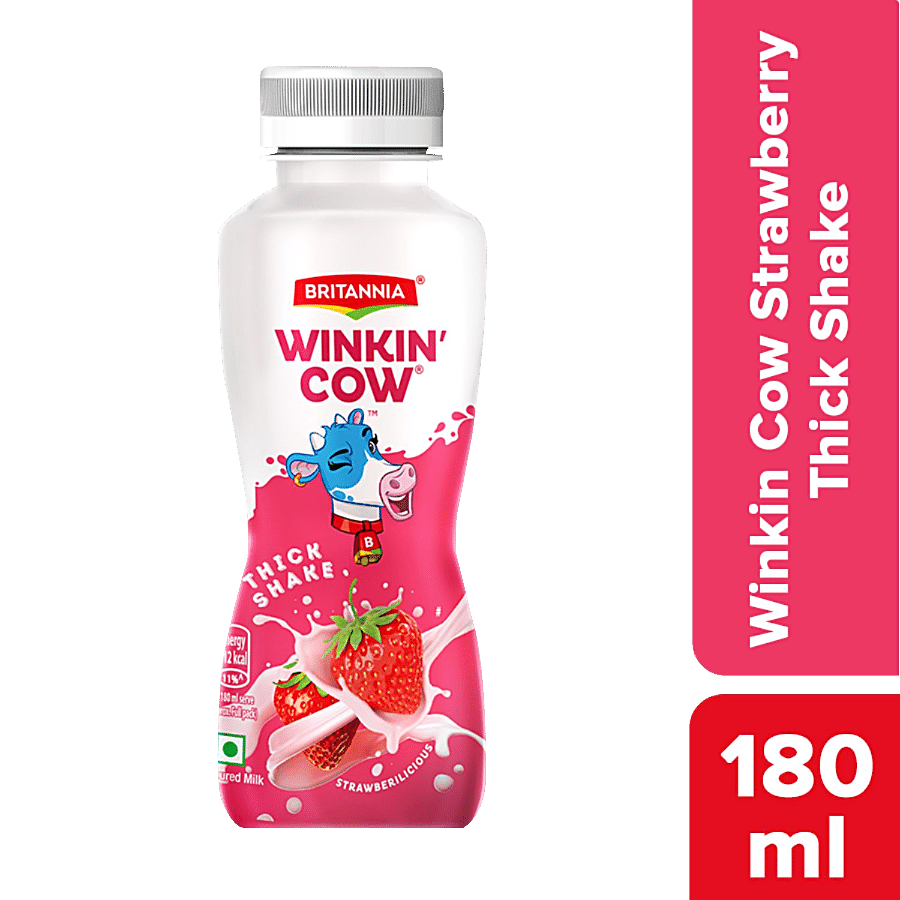 Britannia Winkin Cow Strawbericious Thick Milkshake - Sweet Fruity Flavour