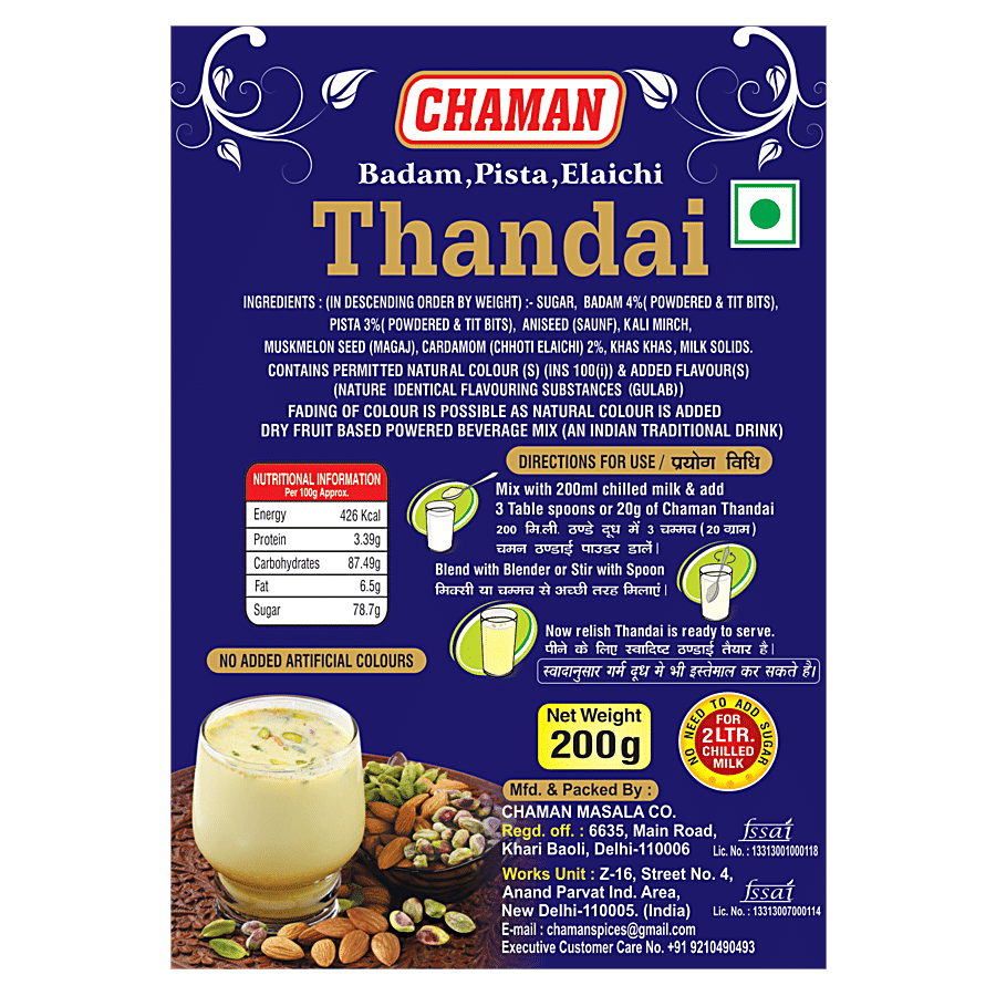 CHAMAN Thandai Beverage Mix - Badam