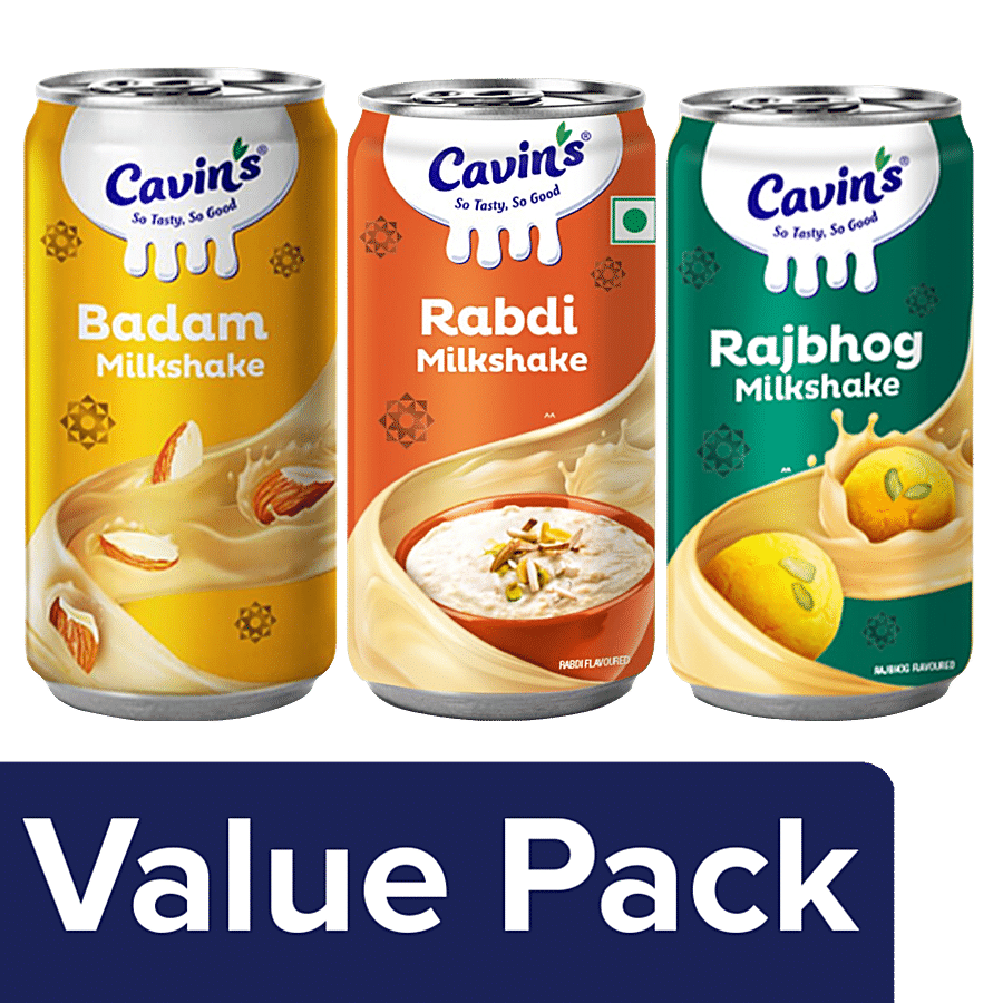 Cavins Badam Milkshake 170 ml + Rabdi Milkshake 170 ml + Rajbhog Milkshake 170 ml