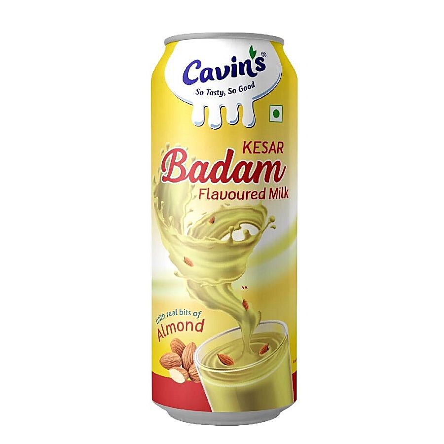 Cavins Kesar Badam Flavoured Milk - With Real Bits Of Almond