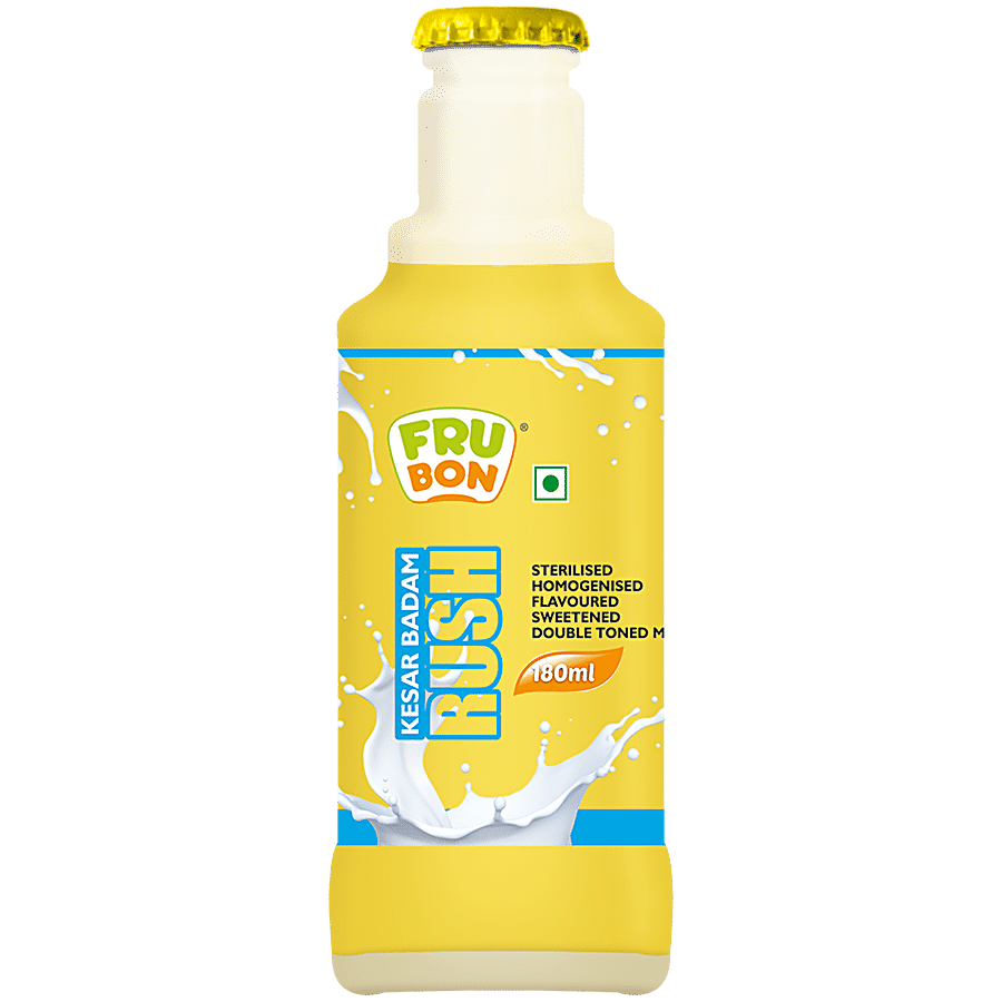 FruBon Kesar Badam Rush Double Toned Milk - Flavoured