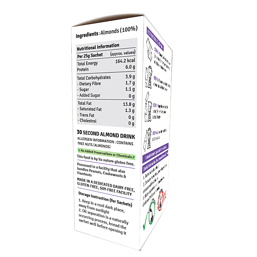 Jus Amazin 30 Second Almond Drink - Unsweetened