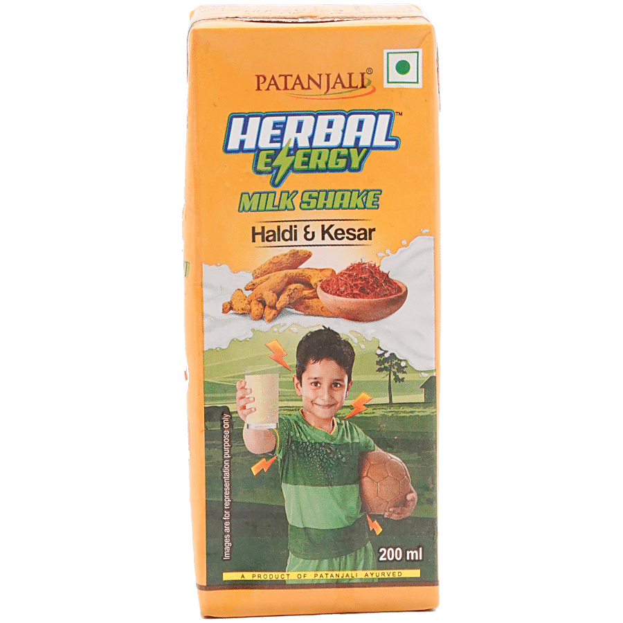 Patanjali Herbal Energy Milkshake - Haldi & Kesar