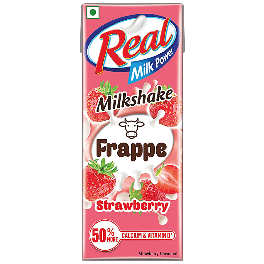 Real Milk Power Frappe Strawberry Milkshake