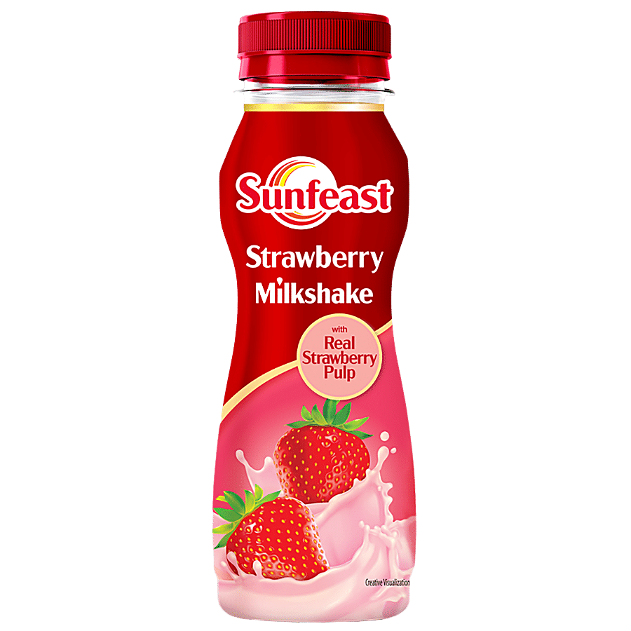 Sunfeast Strawberry Milkshake With Real Strawberry Pulp