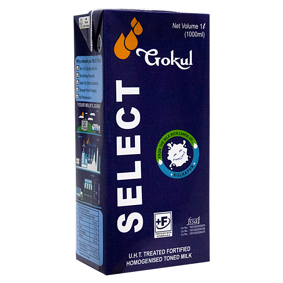 Gokul Select UHT Treated & Homogenised Toned Milk