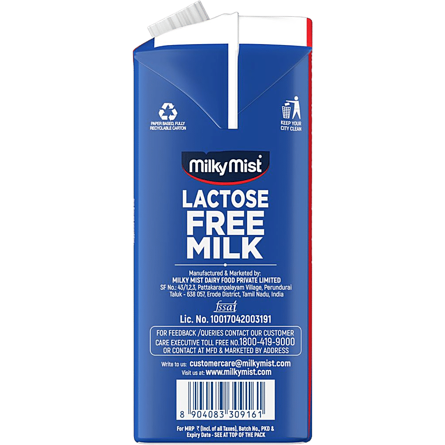 Milky Mist Lactose Free Toned Milk - UHT Sterilized