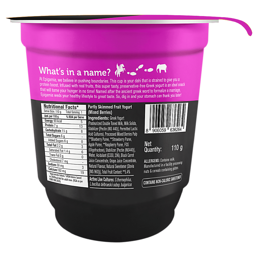 Epigamia  Greek Yogurt - Mixed Berry