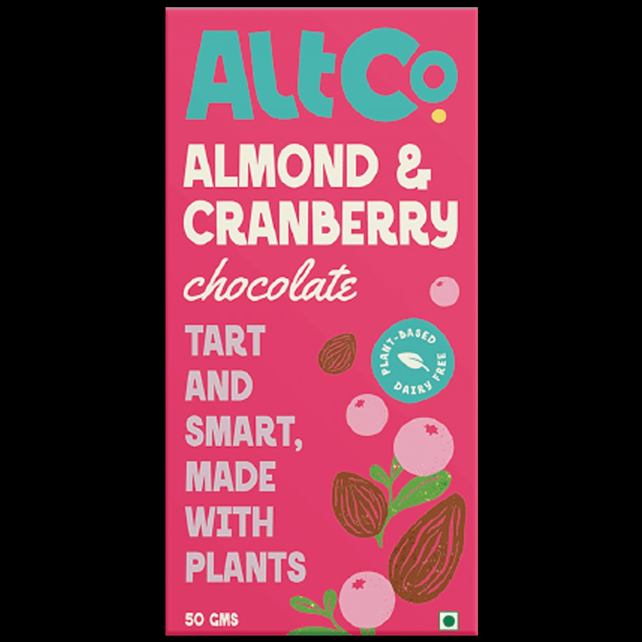 Alt Co Almond & Cranberry Chocolate - Rich In Taste