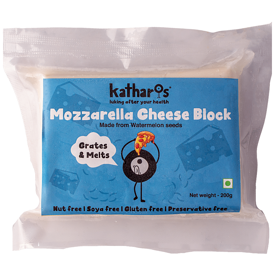 Katharos Mozzarella Vegan Cheese Block - Made With Watermelon Seeds