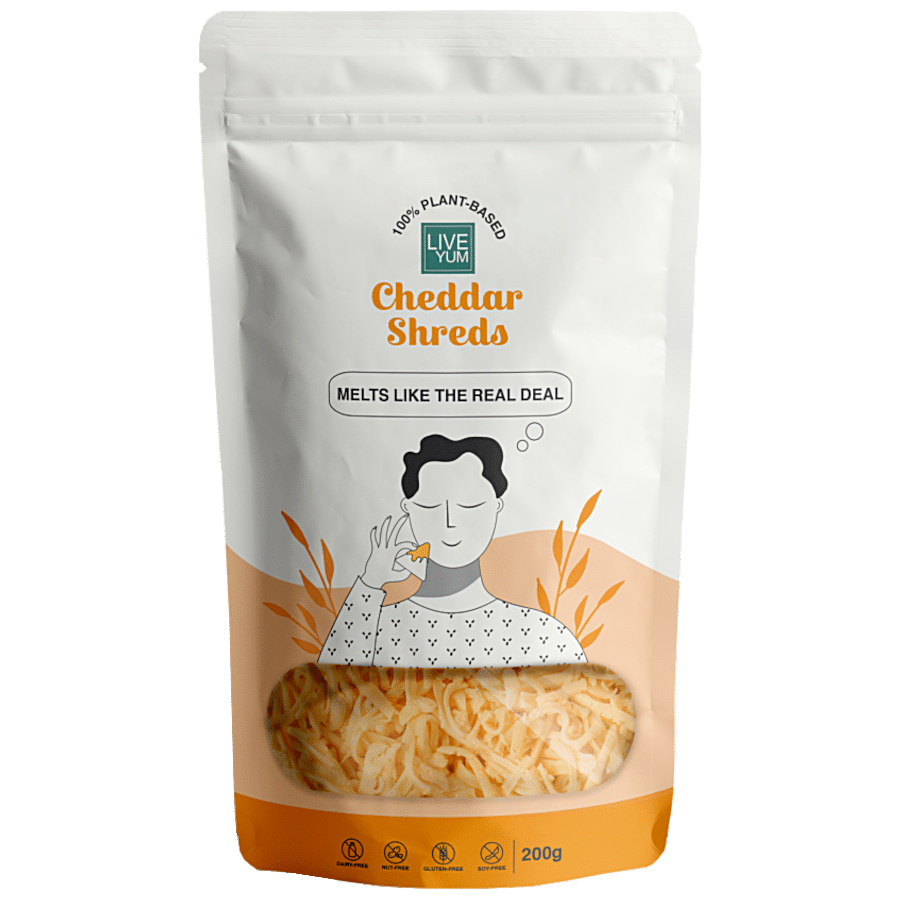 Live Yum 100% Plant Based Cheddar Cheese - Shreds