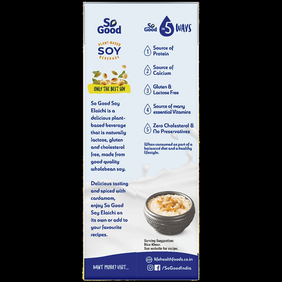 So Good Plant-Based Soy Beverage - Elaichi