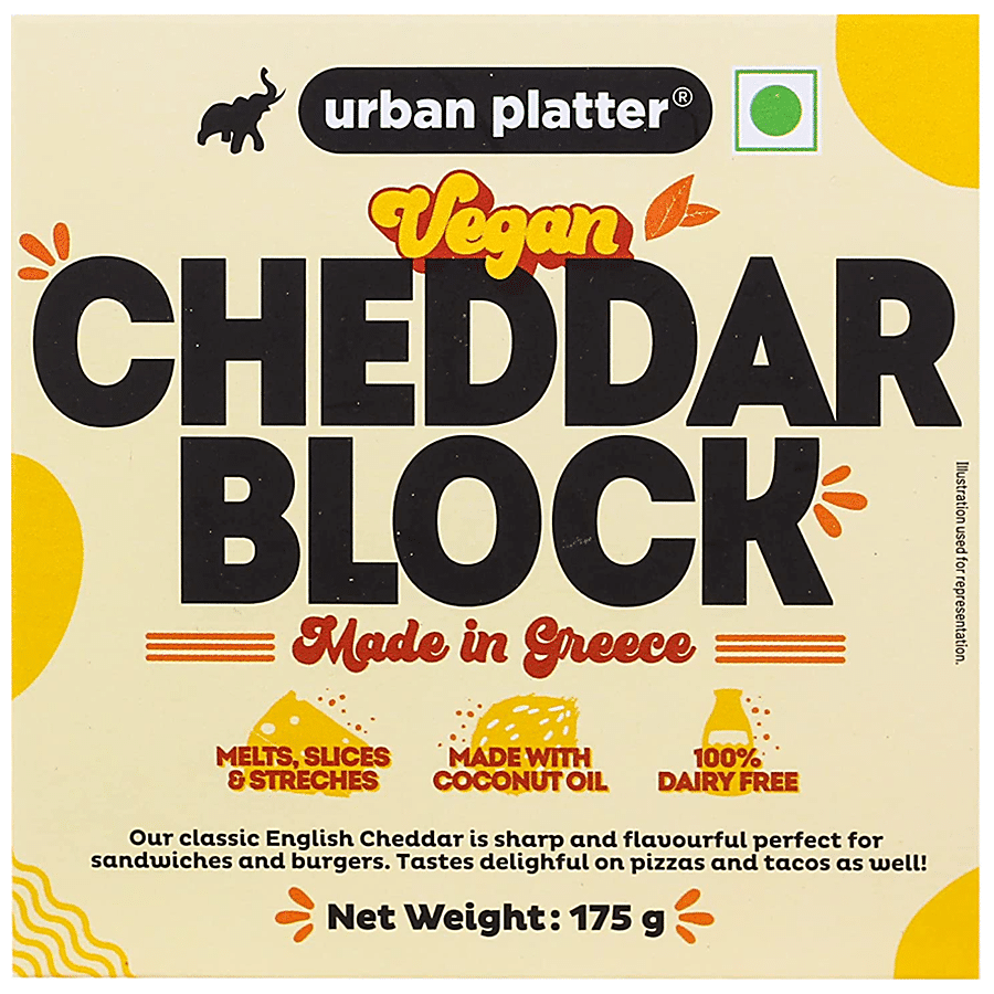 Urban Platter Vegan Cheddar Cheese - Coconut Oil