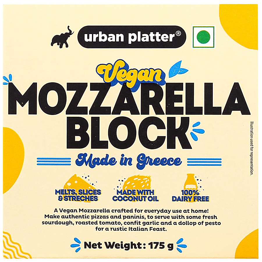 Urban Platter Vegan Mozzarella Cheese Block - Coconut Oil