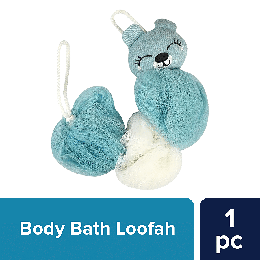 BB Home Bath Loofah/Sponge/Scrubber - Double Loop For Hanging