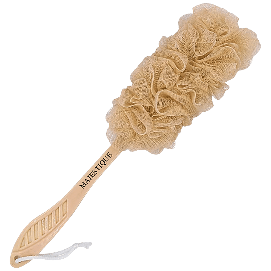 MAJESTIQUE Long Handle Bath Loofah - Premium