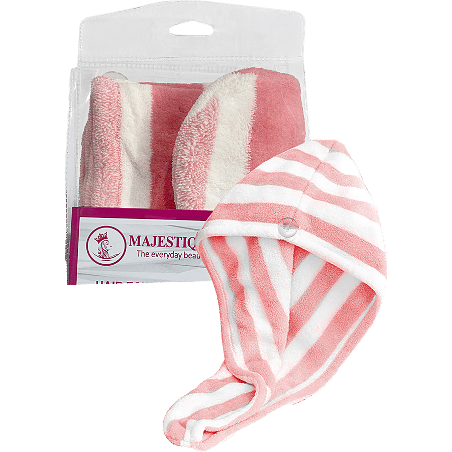 MAJESTIQUE Microfiber Hair Towel Wrap - Quick Dry