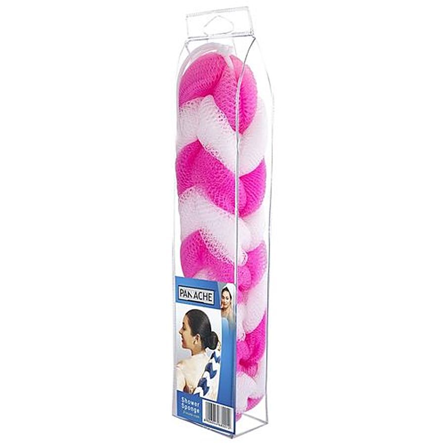 Panache Shower Sponge - Pink & White