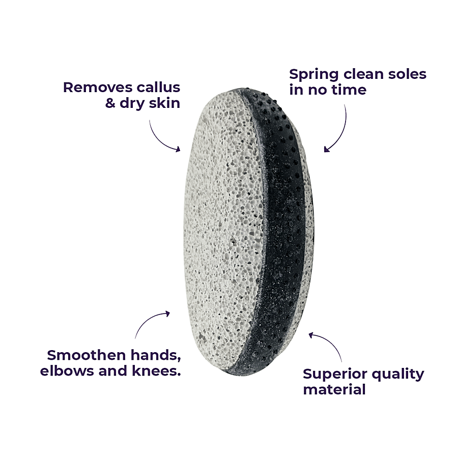 Sanfe Selfly Pumice Stone With Rubber For Foot - Used As Smoother & Massager