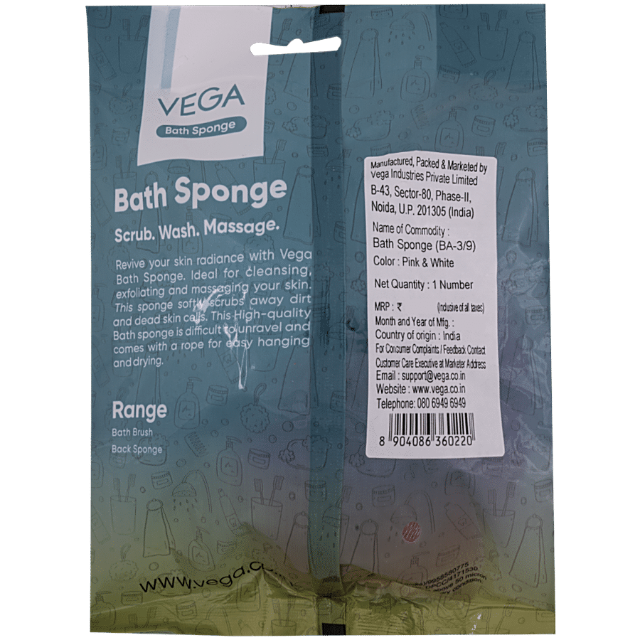 Vega Soft Sponge BA-3/9 - Exfoliates Skin