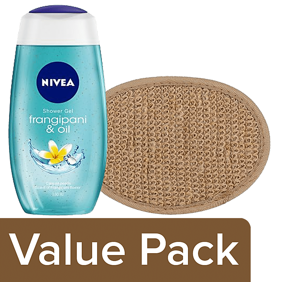 bb Combo BB Home Loofah-Band Brown BH-031 BRWN 1pc+Nivea Shower Gel Body Wash Women 250ml