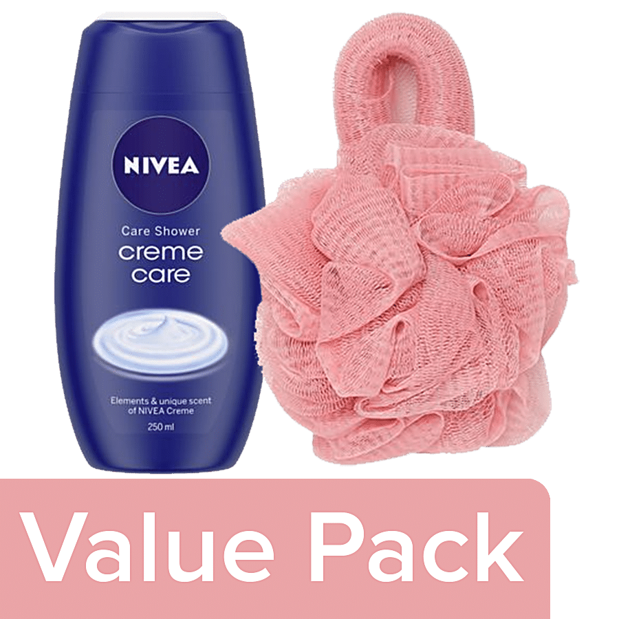 bb Combo BB Home Loofah Pink BH008 PNK 1 pc + Nivea Shower Gel Body Wash Women 250ml