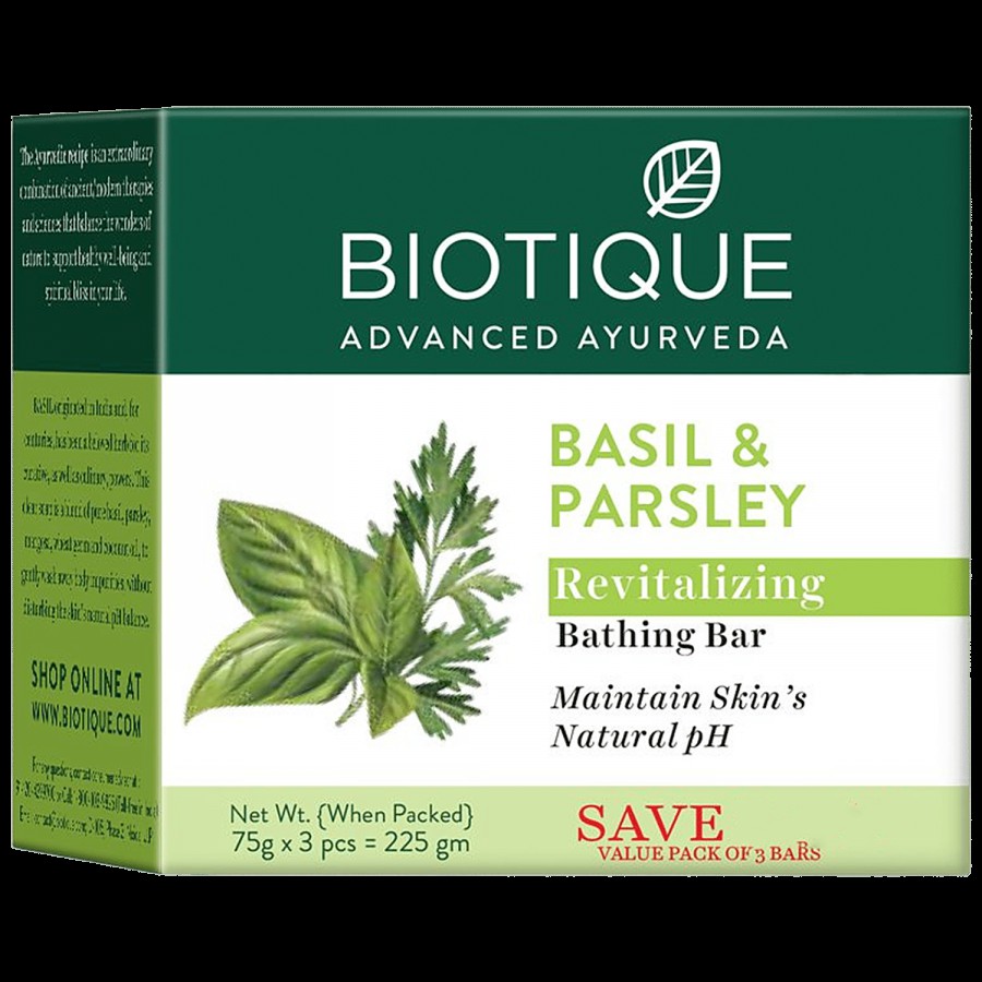 BIOTIQUE Basil & Parsley Revitalizing Bathing Bar