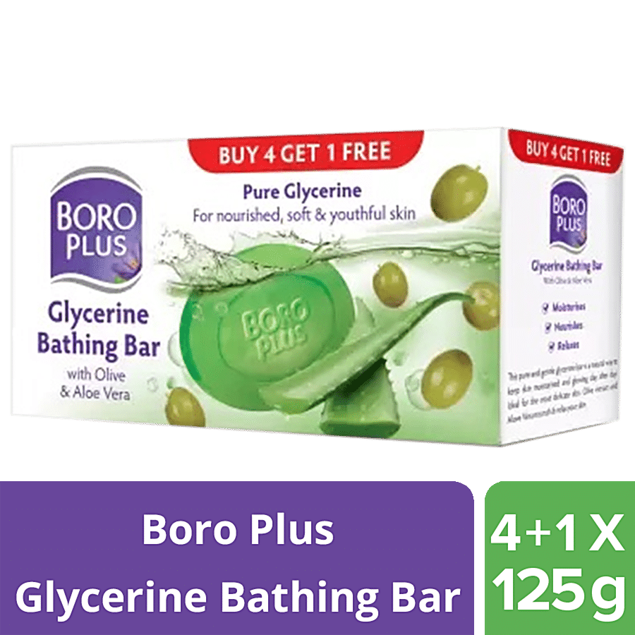 Boroplus Glycerine Bathing Bar - With Olive & Aloe Vera