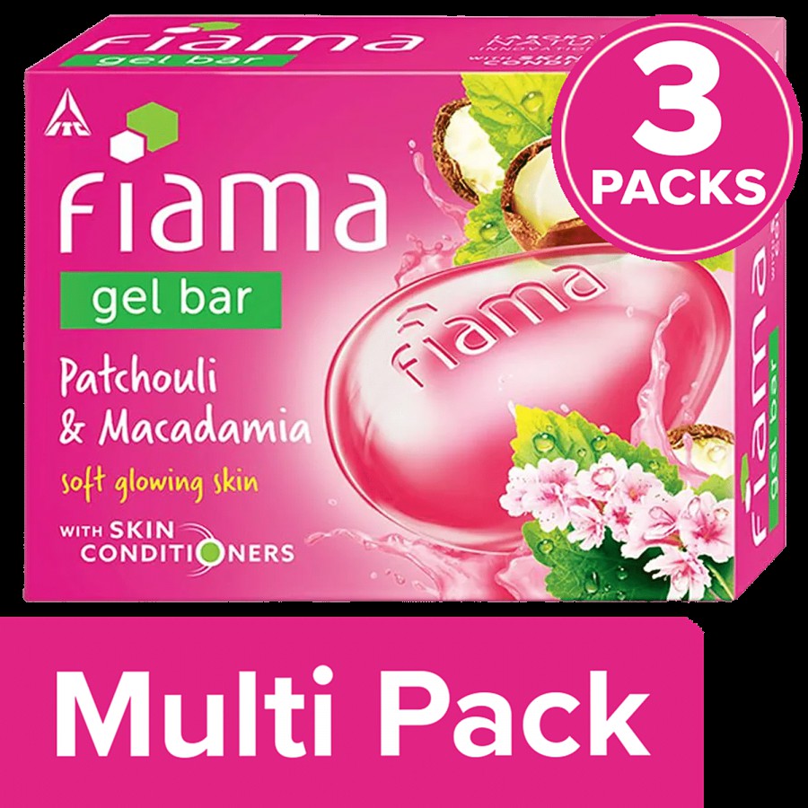 Fiama Patchouli & Macadamia Gel Bar - Makes Soft Glowing Skin