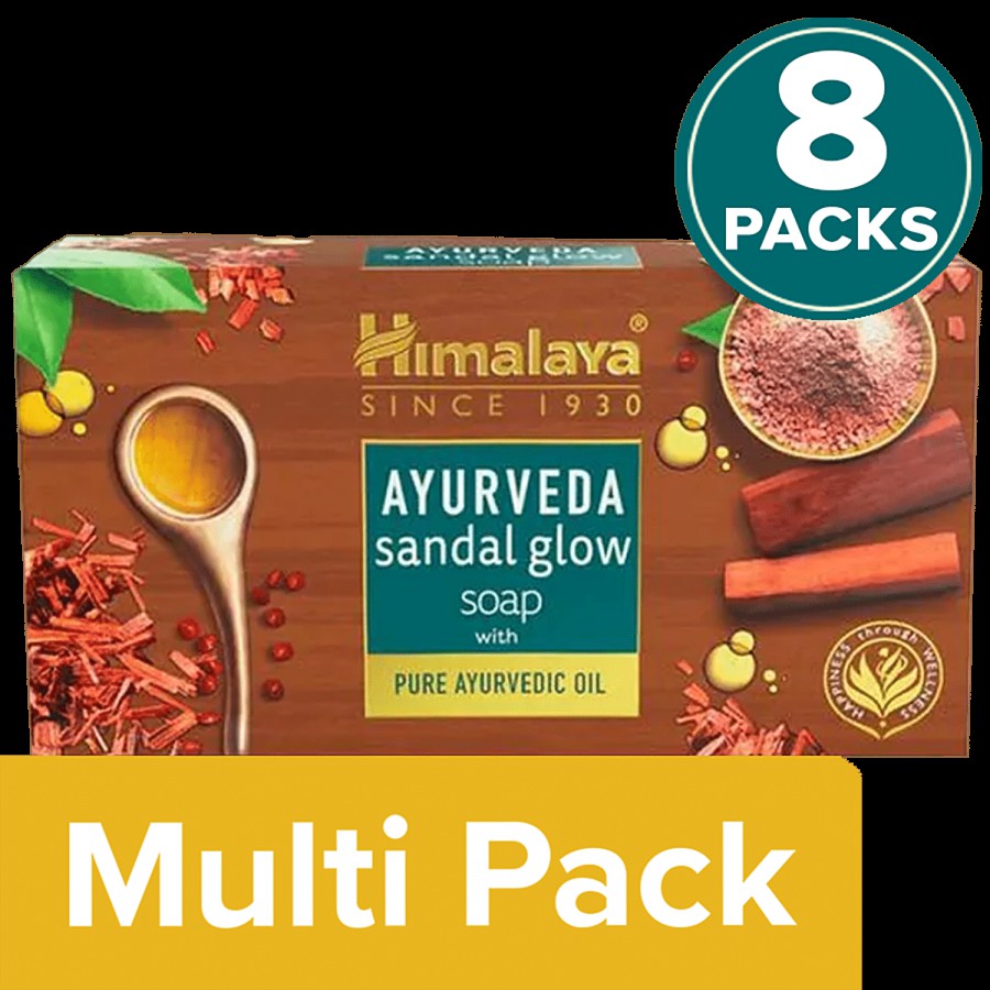 Himalaya Ayurveda Sandal Glow Soap - Nourishes & Softens Skin