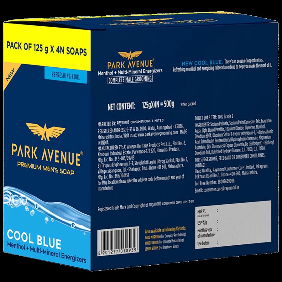 Park Avenue Premium Men's Soap - Cool Blue