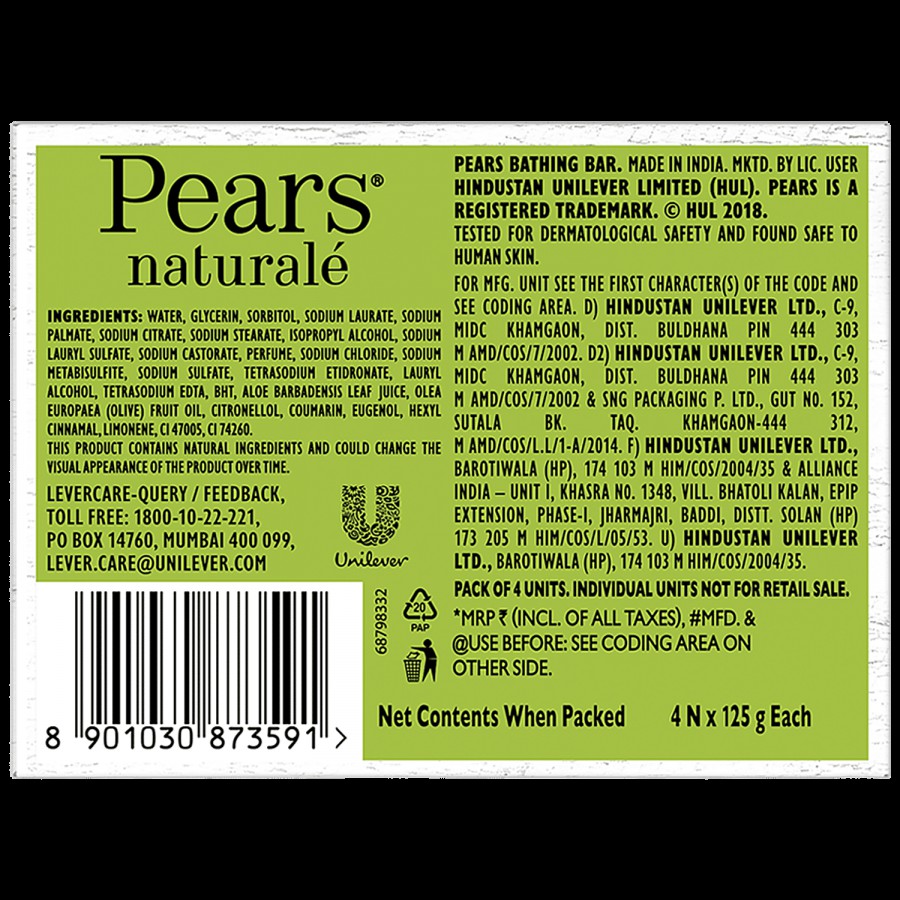 Pears Naturale Aloe Vera Detoxifying Bathing Bar