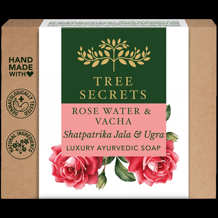 Tree Secrets Luxury Ayurvedic Soap - Rosewater & Vacha