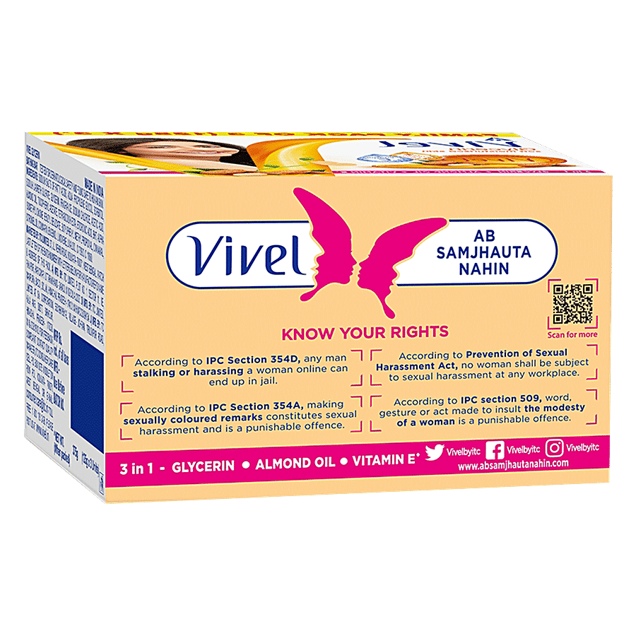 Vivel Glycerin Bathing Bar - With Almond Oil & Vitamin E