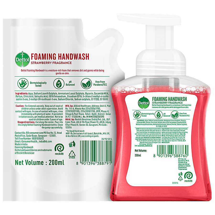 Dettol Foaming Handwash - Pump + Refill Combo