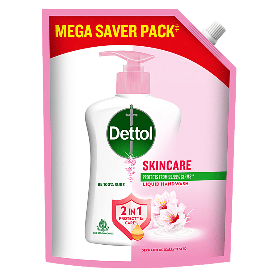 Dettol Liquid Handwash Refill - Skincare Moisturizing Hand Wash Antibacterial Formula | 10x Better Germ Protection