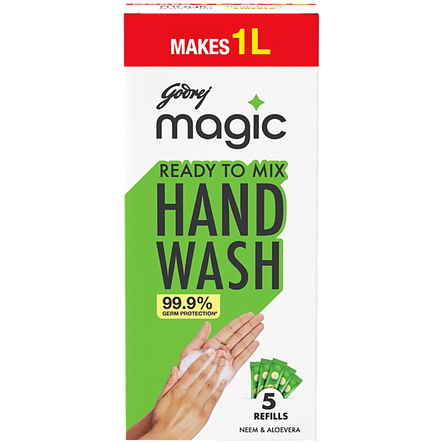 Godrej Magic Ready To Mix Hand Wash - Neem & Aloevera