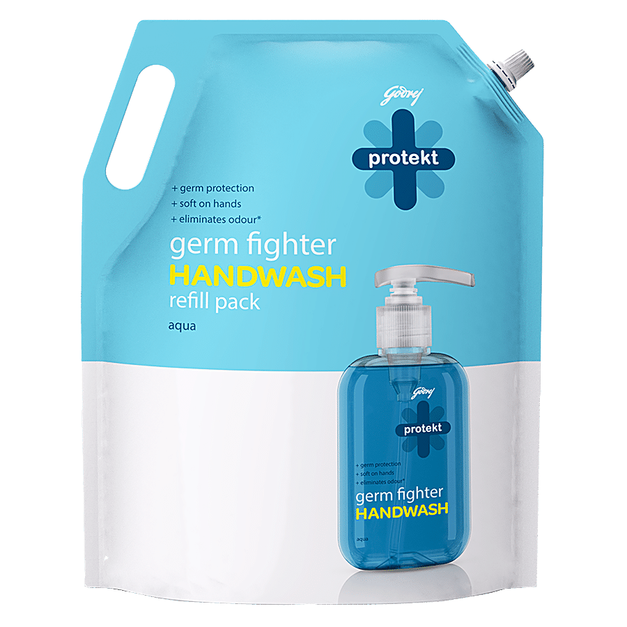 Godrej Protekt Germ Fighter Hand Wash - Aqua