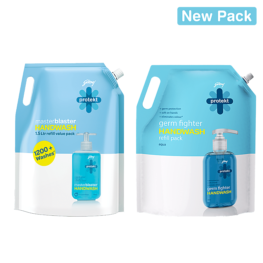 Godrej Protekt Germ Fighter Hand Wash - Aqua