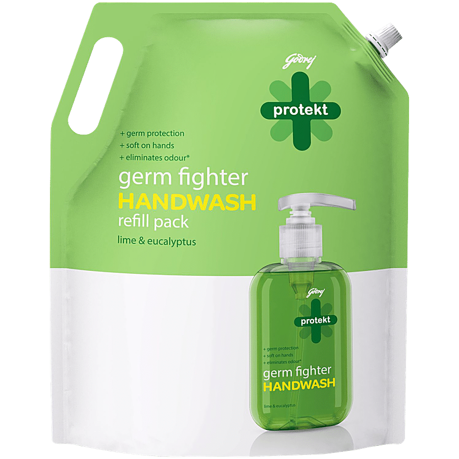 Godrej Protekt Germ Fighter Handwash Refill Pack - Lime & Eucalyptus